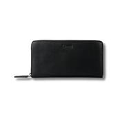 Just Lioné Marian - Portefeuille Cuir Femme - Cuir Véritable - Compact & Sûr - Protection RFID - Noir/Cognac/Marron Foncé, Noir, (LxBxH): 20 x 2,5 x 10 cm, Classique