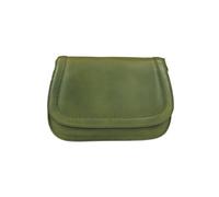 Just Lioné Marije - Sac à Bandoulière en Cuir Femme - Cuir Véritable - Compact & Léger - Avec Fermeture Magnétique et Bandoulière Réglable - Noir/Cognac/Olive, Vert olive
