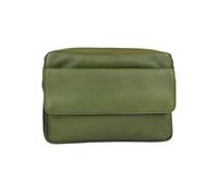 Just Lioné Sara - Sac à Bandoulière en Cuir Femme - Cuir Véritable - Modèle Compact avec Fermeture Éclair - Design Intemporel - Noir/Cognac/Marron Foncé/Vert Olive, Vert olive
