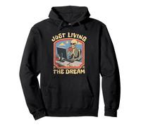 Just Living The Dream Skeleton Working Remote Beach Life Sweat à Capuche