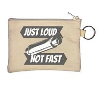 Just Loud Not Fast Porte-clés humoristique en forme de tuyau de voiture Beige