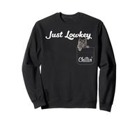 Just Lowkey Chillin' Kitten in a Pocket, Une journée Mignonne et relaxante Sweatshirt