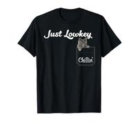 Just Lowkey Chillin' Kitten in a Pocket, Une journée Mignonne et relaxante T-Shirt