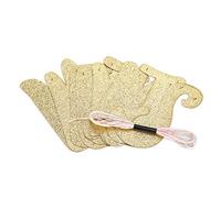 Just Marié Banner Bunting Letter Streamer Elegant Rustic Wedding Party Decoration Bridal Down Down Decor Gold Silver Paper Banner avec corde (Juste marié-golden)