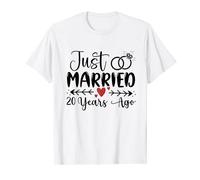 Just Married 20 Years Ago Couple 20e anniversaire de mariage T-Shirt