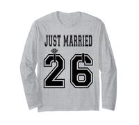 Just Married 2026 Épouse et Mari Pendant la Lune de Miel Manche Longue