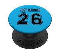 Just Married 2026 Épouse et Mari Pendant la Lune de Miel PopSockets PopGrip Adhésif