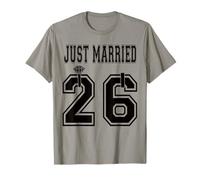 Just Married 2026 Épouse et Mari Pendant la Lune de Miel T-Shirt