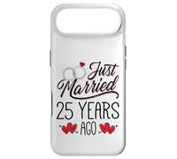 Just Married 25 Years Ago Funny Couple 25th Anniversary Coque pour iPhone Air