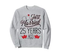 Just Married 25 Years Ago Funny Couple 25th Anniversary Sweatshirt
