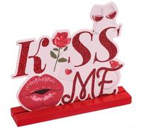 Just Married - Kit de décoration de mariage avec inscription « Mr Mrs » - Ballons en latex - Bannière pour table de mariée - Accessoires photo - 18 x 16 cm (V2-7 KISS)