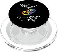 Just Married Mrs & Mrs Gay Décoration de fiançailles pour Mariage lesbien PopSockets PopGrip pour MagSafe