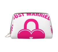 Just Married Trousse de toilette en cuir pour femme, doré, Taille unique, Trousse de toilette