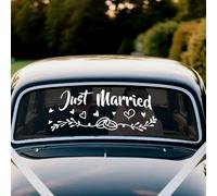 Just Married Voiture Autocollant, autocollant Just Married Car Decal sticker voiture decoration voiture mariage lune de miel et mariage (Style3)