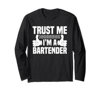 Just Me I'm A Bartender Funny Bartending Alcoholic Drink Manche Longue