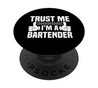 Just Me I'm A Bartender Funny Bartending Alcoholic Drink PopSockets PopGrip Adhésif