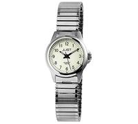 Just Montre à Quartz analogique pour Femme en Acier Inoxydable Blanc argenté