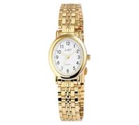 Just Montre analogique pour femme - Longueur totale : 23,5 cm - Bracelet en acier inoxydable - 5 ATM, or