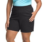 Just My Size Hanes Short en Jersey de Coton, Short en Coton pour Femme, Short sans étiquette pour Femme, Entrejambe de 17,8 cm, JMS, Noir, 30