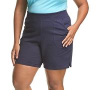 Just My Size Short de Sport Grande Taille en Jersey de Coton pour Femme, Entrejambe de 17,8 cm, Bleu Marine, 3X