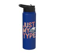 Just My Type - Éditeur de livre amusant de machine à écrire Stainless Steel Insulated Water Bottle