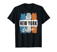 Just New York Chillin' NY Empire State City Chilling Vintage T-Shirt Graphique avec Valeur