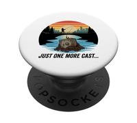Just One More Cast Safe Cracker Aimant de pêche PopSockets PopGrip Adhésif