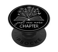 Just One More Chapitre Rat de bibliothèque Motif Papillon Floral PopSockets PopGrip Adhésif