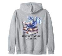 Just One More Chapter Book Dragon Reading Book Lover Bookish Sweat à Capuche
