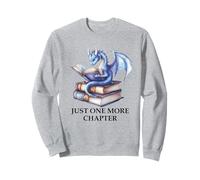 Just One More Chapter Book Dragon Reading Book Lover Bookish Sweatshirt
