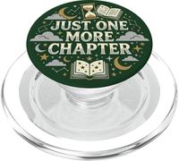 Just One More Chapter Book Lover Librarian Bookish Green PopSockets PopGrip pour MagSafe