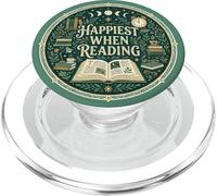 Just One More Chapter Book Lover Librarian Green Bookish PopSockets PopGrip pour MagSafe