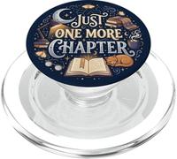 Just One More Chapter Book Reading Bookish Navy Blue PopSockets PopGrip pour MagSafe
