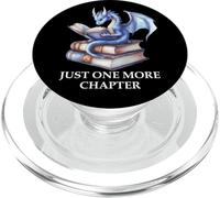 Just One More Chapter Book Worm Dragon Reading Lover Bookish PopSockets PopGrip pour MagSafe