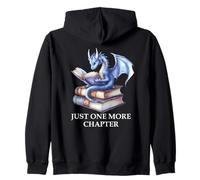 Just One More Chapter Book Worm Dragon Reading Lover Bookish Sweat à Capuche