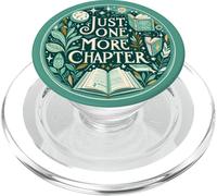 Just One More Chapter Bookish Reading Green Teal Book Lover PopSockets PopGrip pour MagSafe