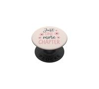 Just One More Chapter Bookish Reading Light Pink Book Lover PopSockets PopGrip Adhésif