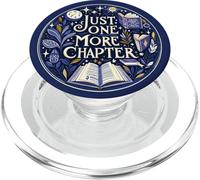 Just One More Chapter Bookish Reading Navy Blue Book Lover PopSockets PopGrip pour MagSafe