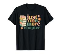 Just One More Chapter Cute Retro Book Lover Graphic T-Shirt