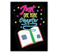 Just One More Chapter | Excellente idée cadeau | Excellente idée de cadeau | Lot de 2 autocollants | 12,7 cm | FBAS11077