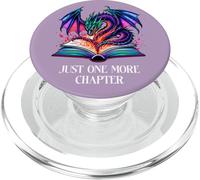 Just One More Chapter Fantasy Book Dragon Purple Reading PopSockets PopGrip pour MagSafe