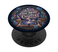 Just One More Chapter Fantasy Book Lover Dragon Magic Reader PopSockets PopGrip Adhésif