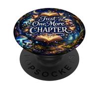 Just One More Chapter Fantasy Book Lover Magic Reader PopSockets PopGrip Adhésif