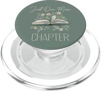 Just One More Chapter Livre pour Amoureux des Livres Motif Floral Vert Agave PopSockets PopGrip pour MagSafe