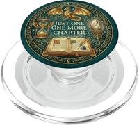 Just One More Chapter Reader Bookish Fantasy Dragon Green PopSockets PopGrip pour MagSafe