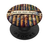 Just One More Chapter Reading Book Lover Book Shelf Bookish PopSockets PopGrip Adhésif