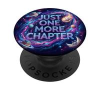 Just One More Chapter Space Astronaut Book Lover PopSockets PopGrip Adhésif