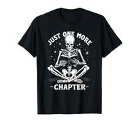 Just One More Chapter Squelette Lecture Rat de bibliothèque Gothique T-Shirt