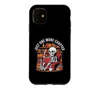 Just One More Chapter - Squelette Reading Book Lover Coffee Coque pour iPhone 11