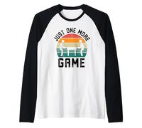 Just One More Game Joueur de Football Amusant rétro Manche Raglan